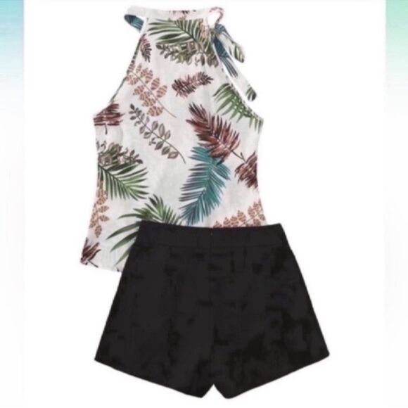 New Floral Top and Short Set Size Small - Picture 2 of 14